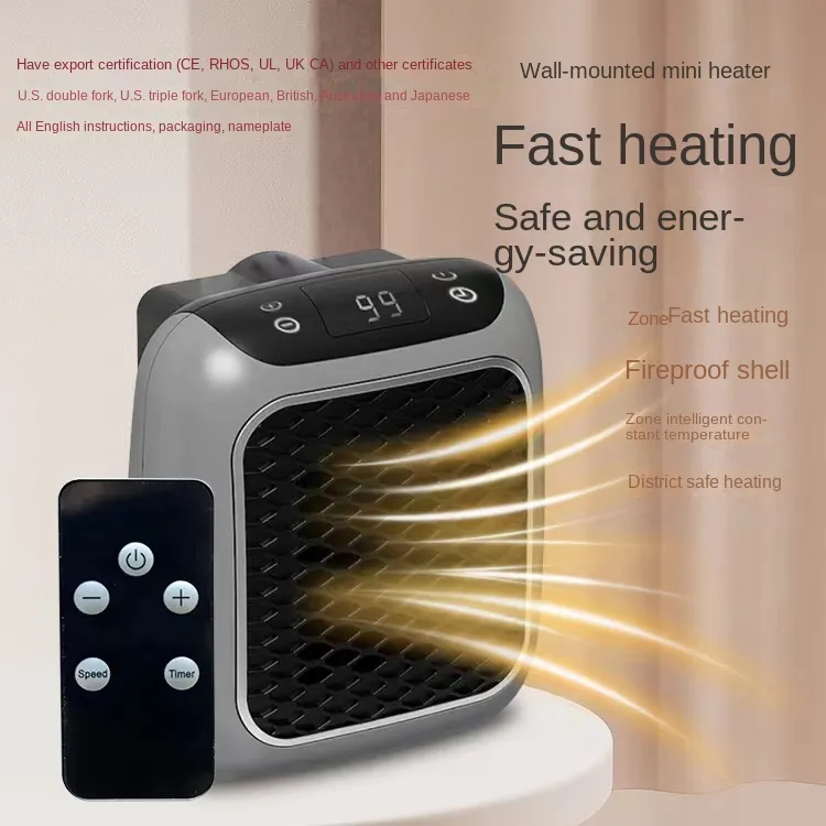 Amazon Hot Air Heater Wall-Mounted Heater Home Office Constant Temperature Mini Air Heater Little Sun