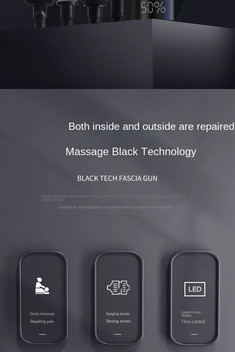Handheld Percussion Massage Gun Deep Tissue Massager for Sore Muscle and Stiffness