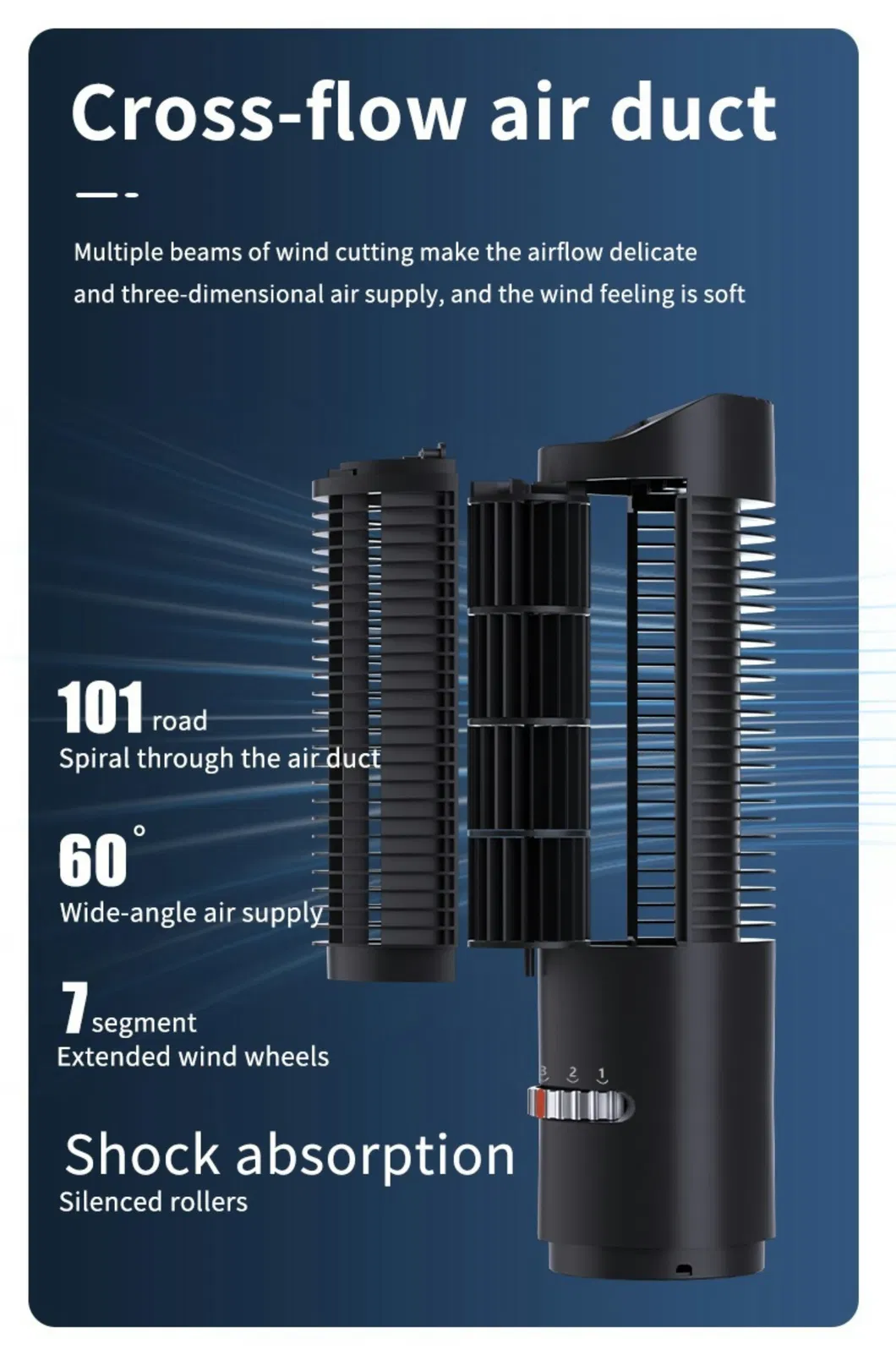 New Design Wholesale High Velocity Fan Leafless Quiet Vertical Standing Fans Energy-Saving Tower Fan