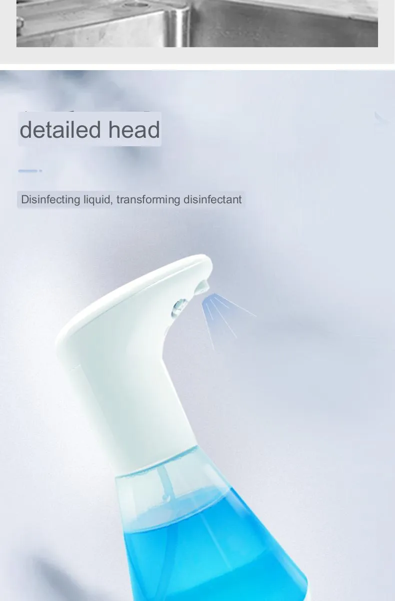 300ml Hand Soap Dispenser Bathroom Touchless Infrared Sensor Battery Hand Soap Dispenser White