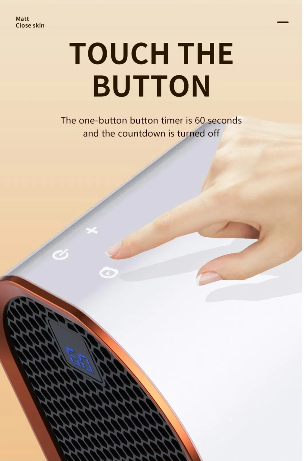 Mini Graphene PTC Heater Fan for Office
