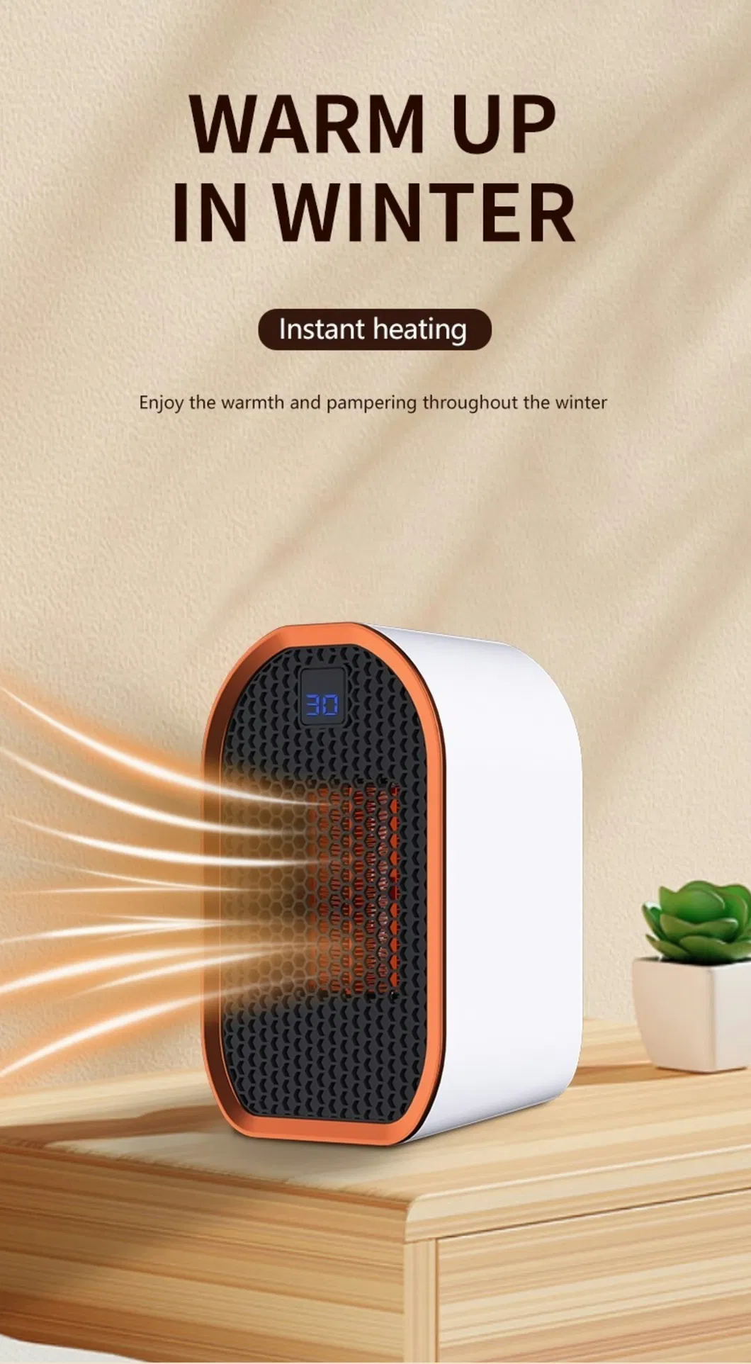 Portable Electric PTC Fan Heater 1200W Remote Control/Mechanical Control PTC Heater