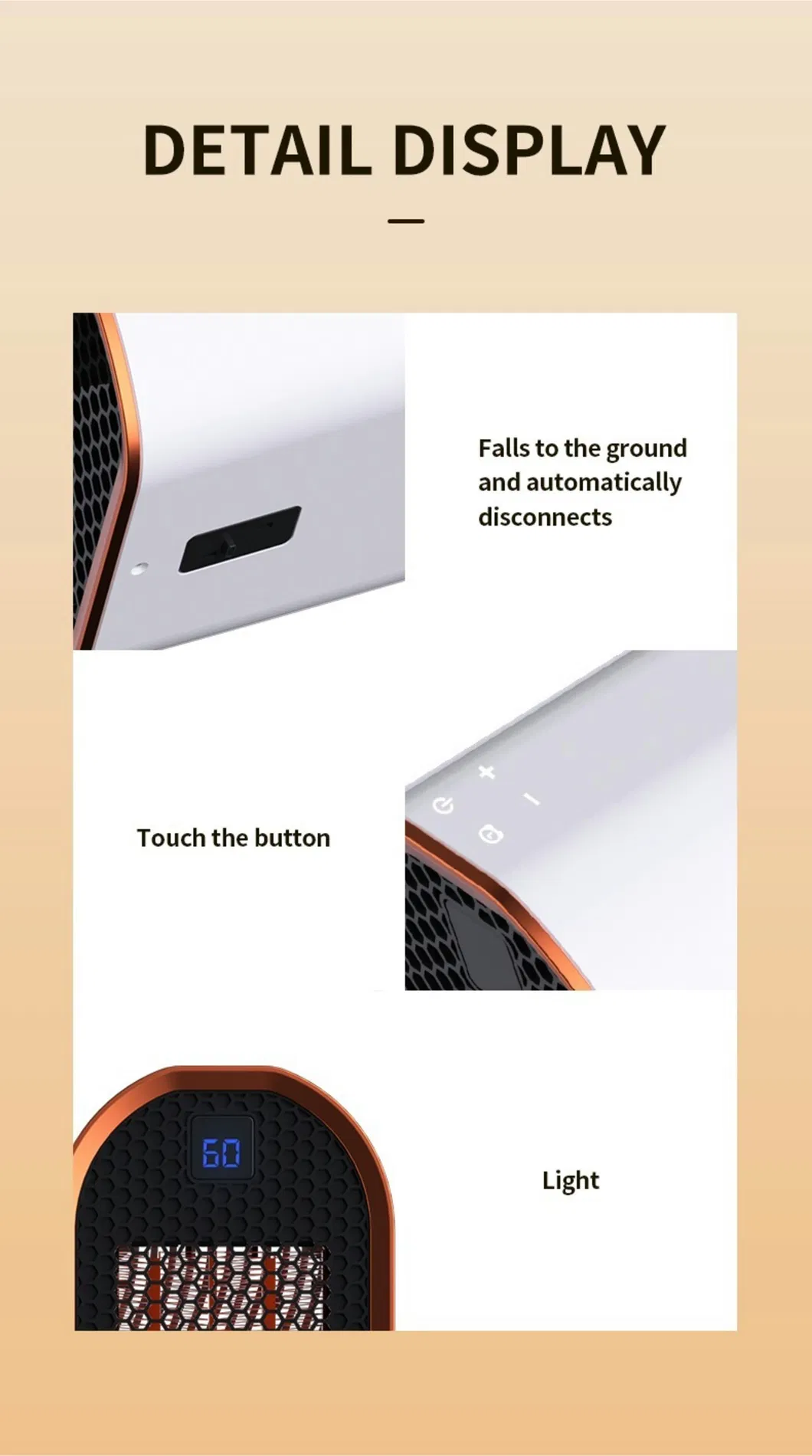 New Desktop Heater Mini Silent Heater Bathroom Small Sun Small Electric Heating Portable Heater