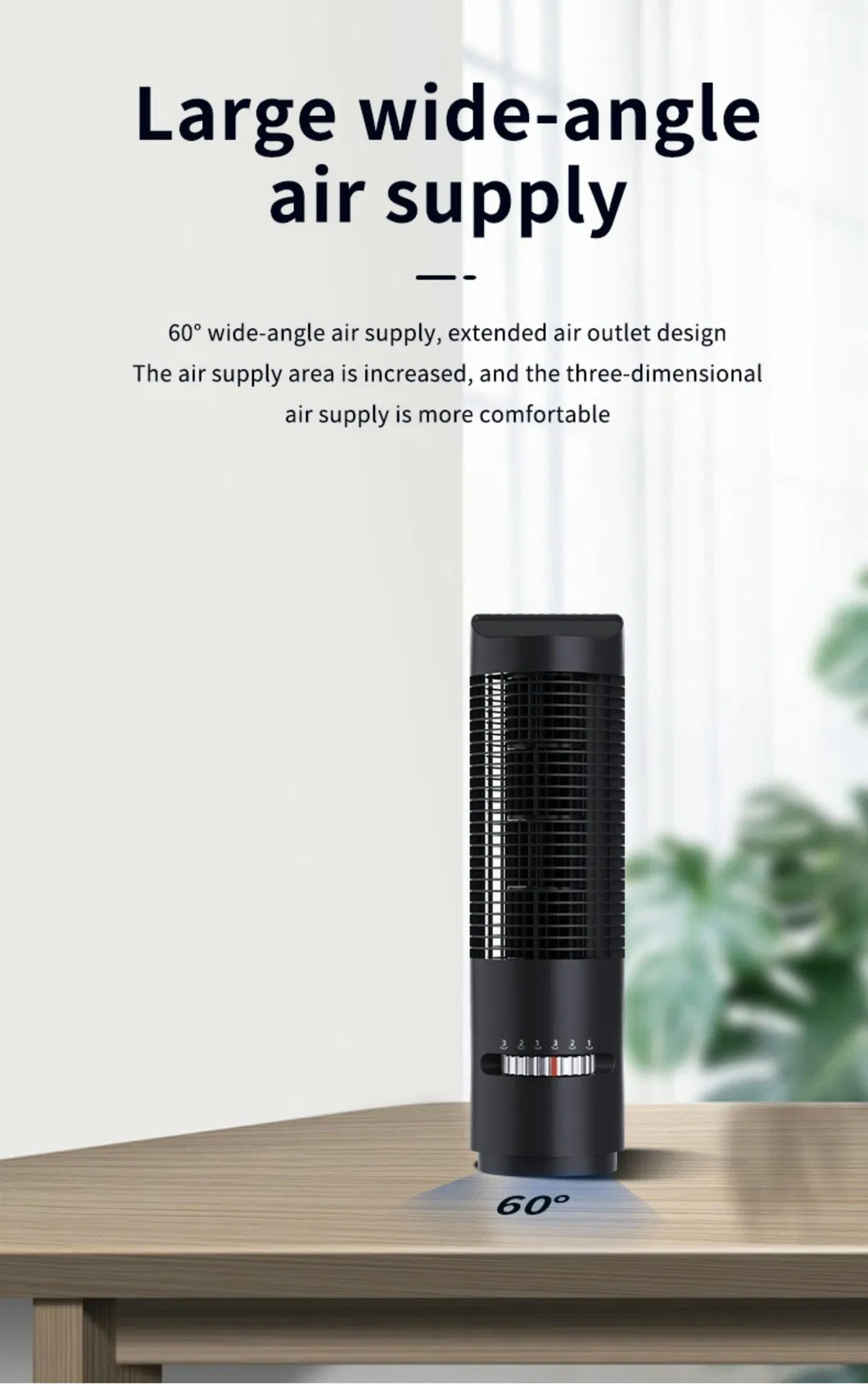 Quiet Vertical Timer Column Stand Fan 60W High Velocity Strong Power Ventilateur Plastic Easy Carry Air Cooling Tower Fan