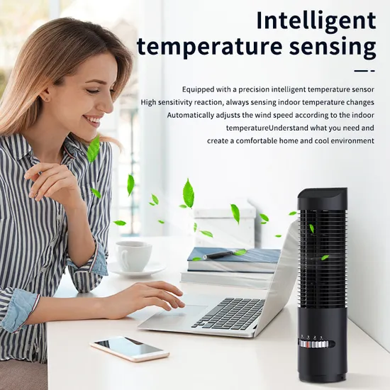Highly Efficient & Quiet Leafless Column Stand Fan with Remote Control Popular Tower Fan Strong Wind Vertical Ventilateur