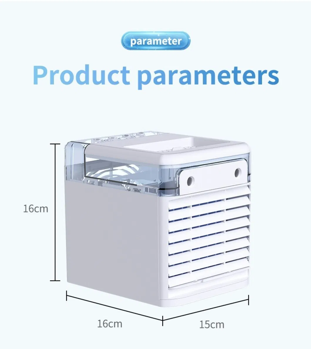 Domestic Standing Fan Speed Controller Rechargeable Humidifier Mist Air Cooler Fan