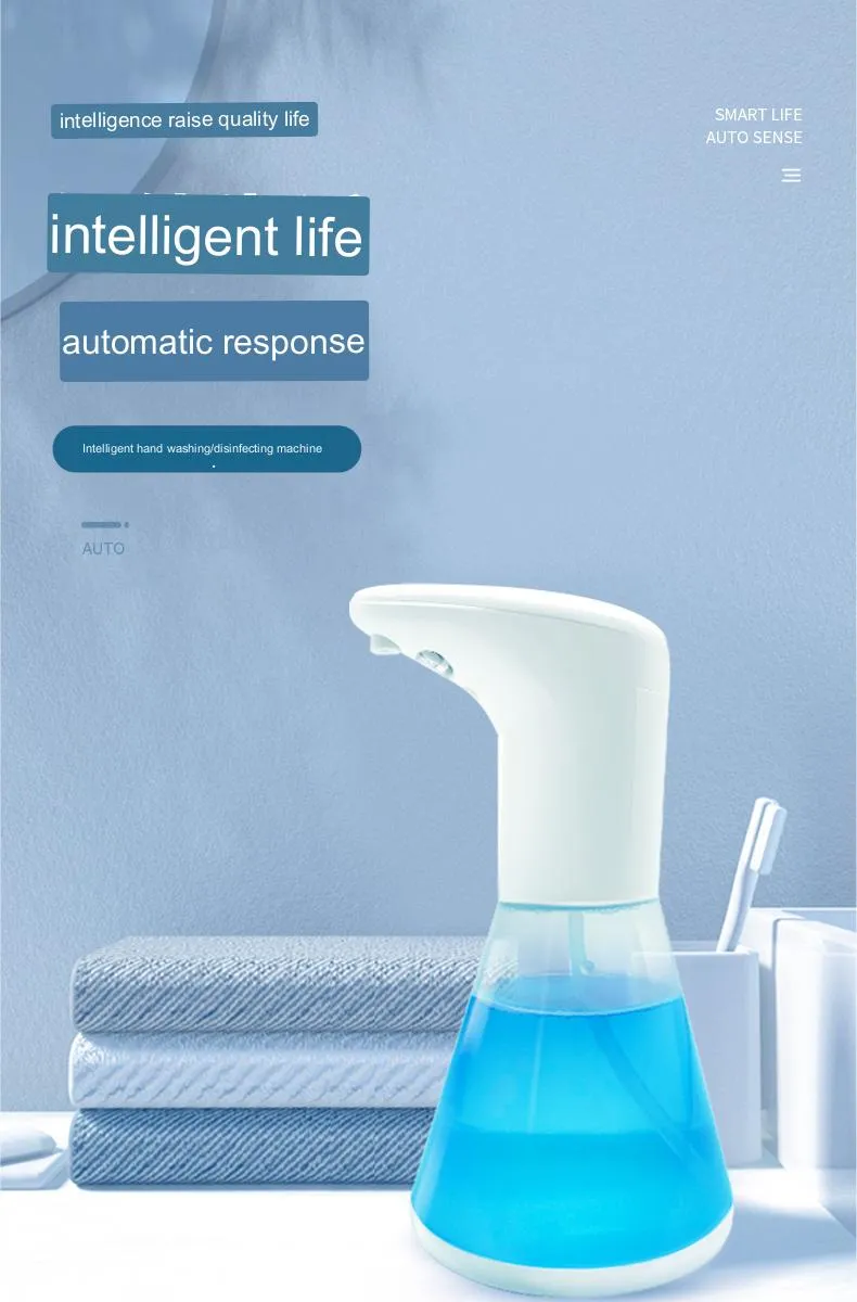 300ml Hand Soap Dispenser Bathroom Touchless Infrared Sensor Battery Hand Soap Dispenser White