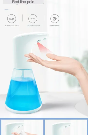300ml Hand Soap Dispenser Bathroom Touchless Infrared Sensor Battery Hand Soap Dispenser White