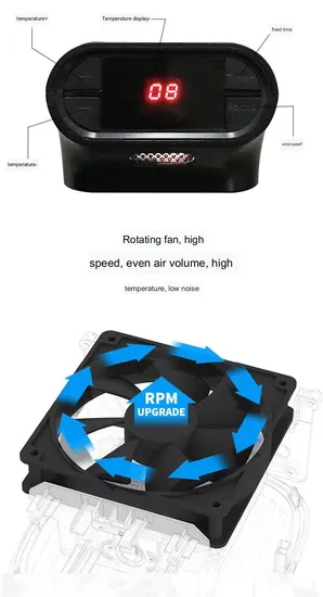 Heater Electric Fan Indoor Use Portable Desk 400W PTC Fast Heating Electric Heater Fan Fireplace with Simulation 3D Flame